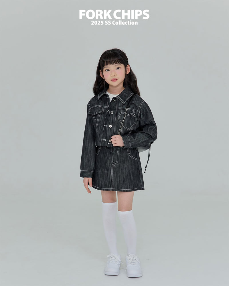 Fork Chips - Korean Children Fashion - #minifashionista - Windy Heart Skirt - 11