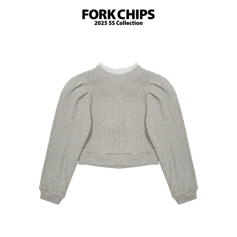 Fork Chips - Korean Children Fashion - #magicofchildhood - Shine Puff Cardigan - 4