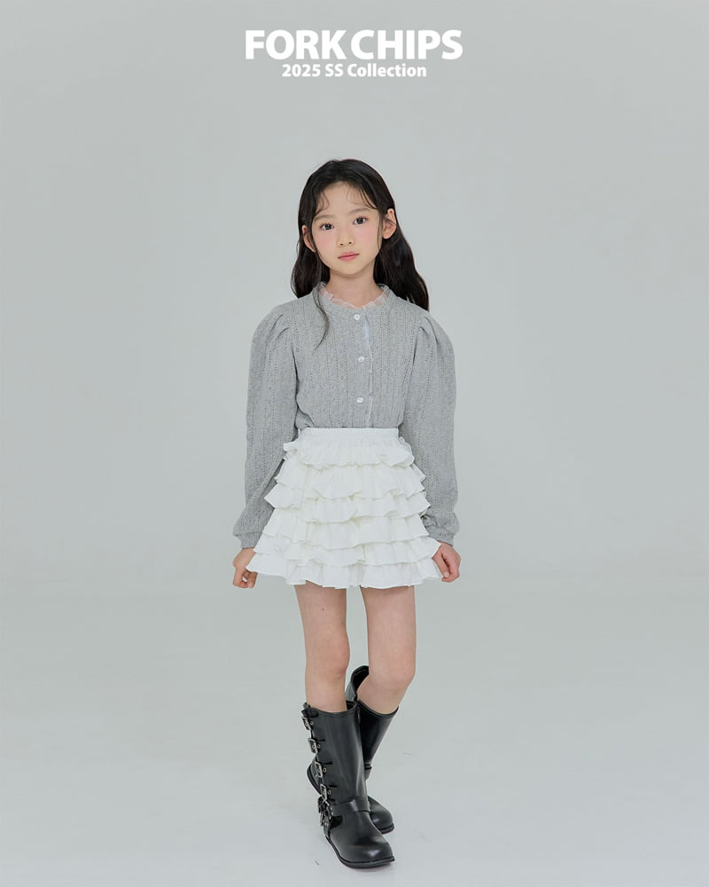 Fork Chips - Korean Children Fashion - #prettylittlegirls - Rosy Cancan Skirt - 12