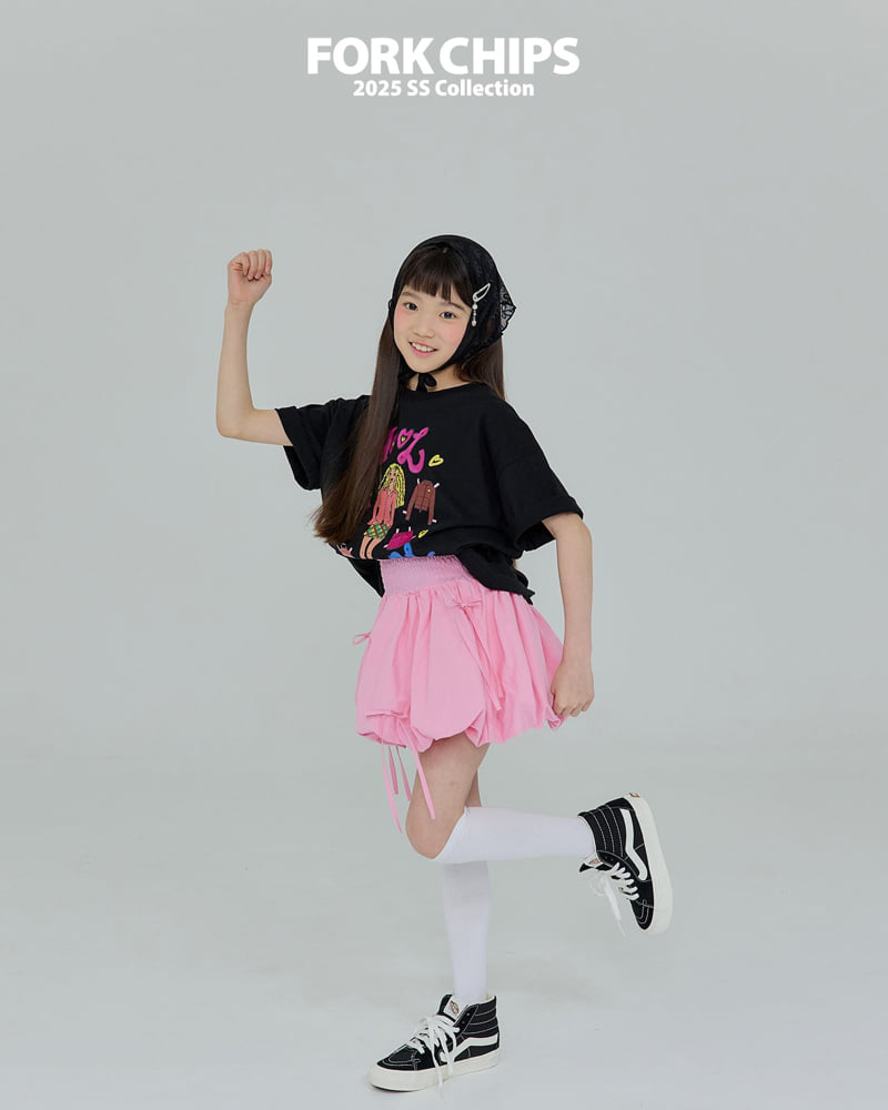 Fork Chips - Korean Children Fashion - #prettylittlegirls - School Girl Tee - 9