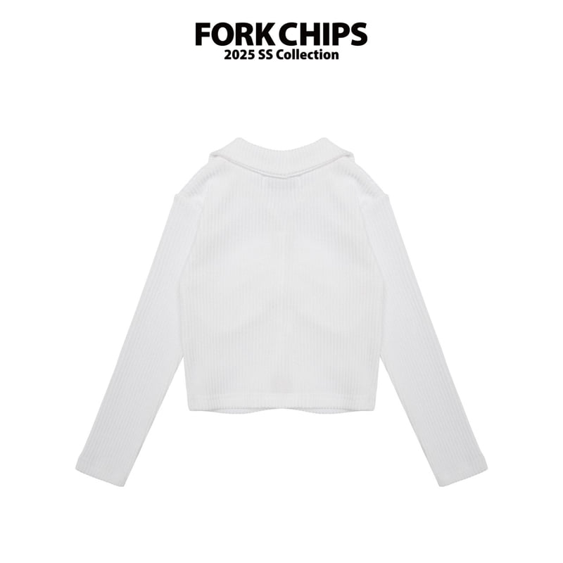 Fork Chips - Korean Children Fashion - #minifashionista - Bold Shirring Tee - 4