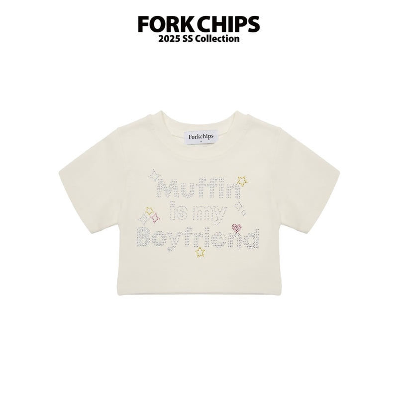 Fork Chips - Korean Children Fashion - #prettylittlegirls - Muffin Crop Tee - 3