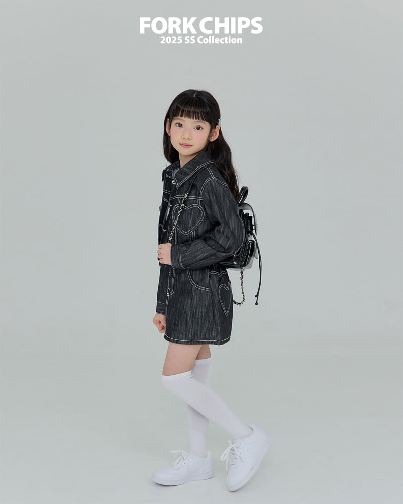 Fork Chips - Korean Children Fashion - #prettylittlegirls - Windy Heart Skirt - 12