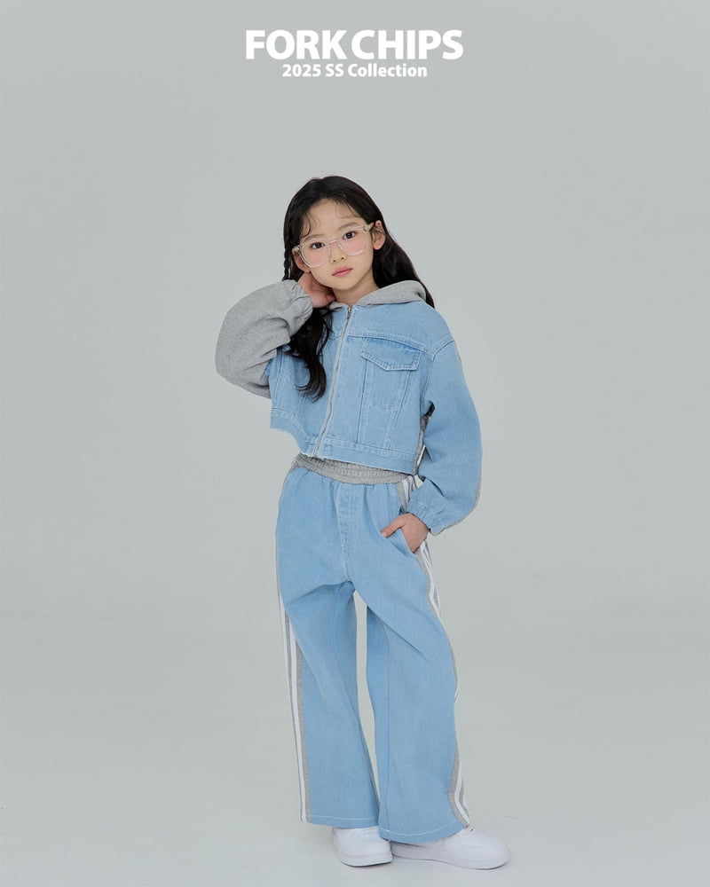 Fork Chips - Korean Children Fashion - #prettylittlegirls - Bless Hood Zip-up Jacket - 9