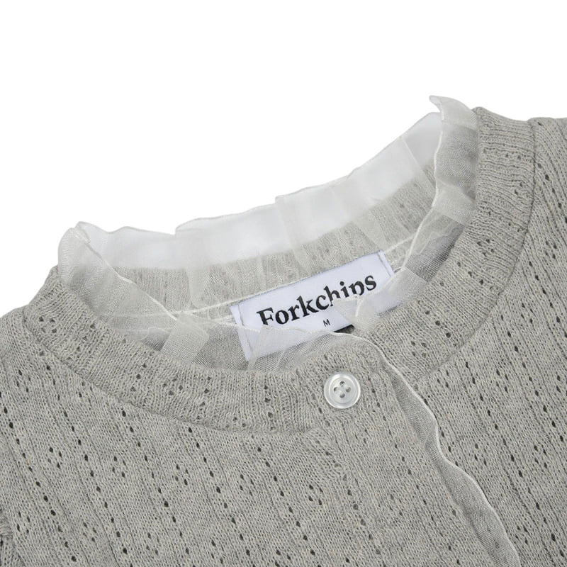 Fork Chips - Korean Children Fashion - #prettylittlegirls - Shine Puff Cardigan - 5