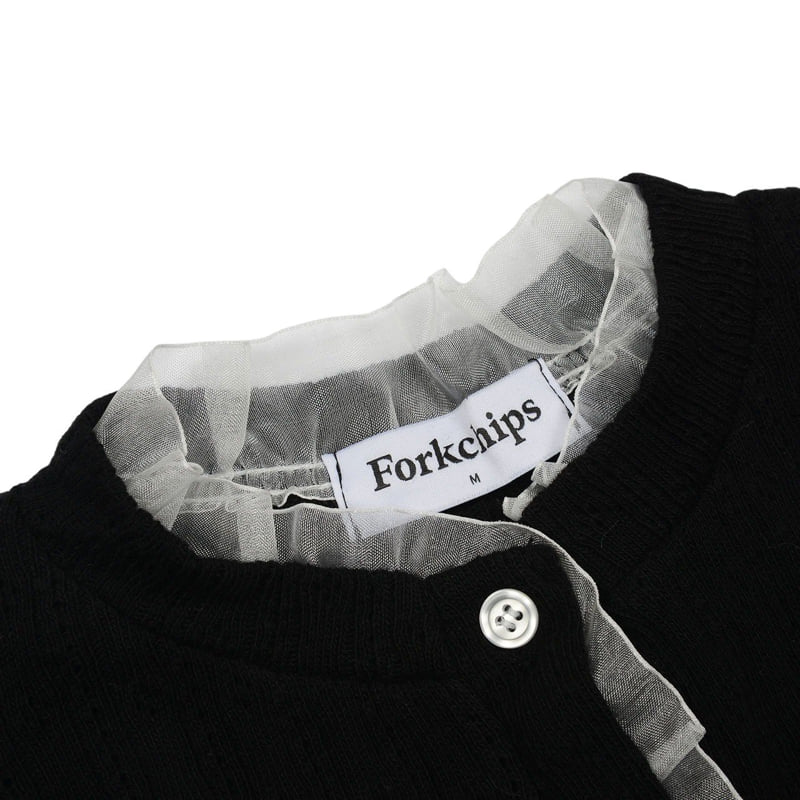 Fork Chips - Korean Children Fashion - #stylishchildhood - Shine Puff Cardigan - 8