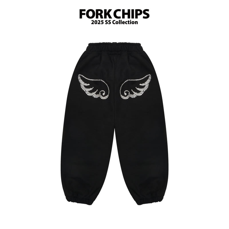 Fork Chips - Korean Children Fashion - #toddlerclothing - Angel Jogger Pants - 5