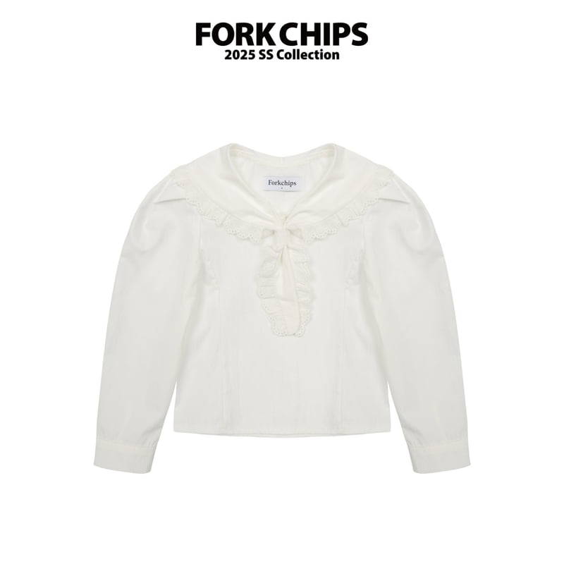 Fork Chips - Korean Children Fashion - #toddlerclothing - Powder Blouse