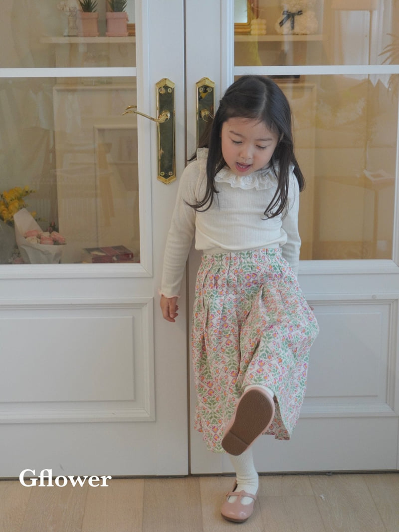 G Flower - Korean Children Fashion - #littlefashionista - Floral Skirt - 8