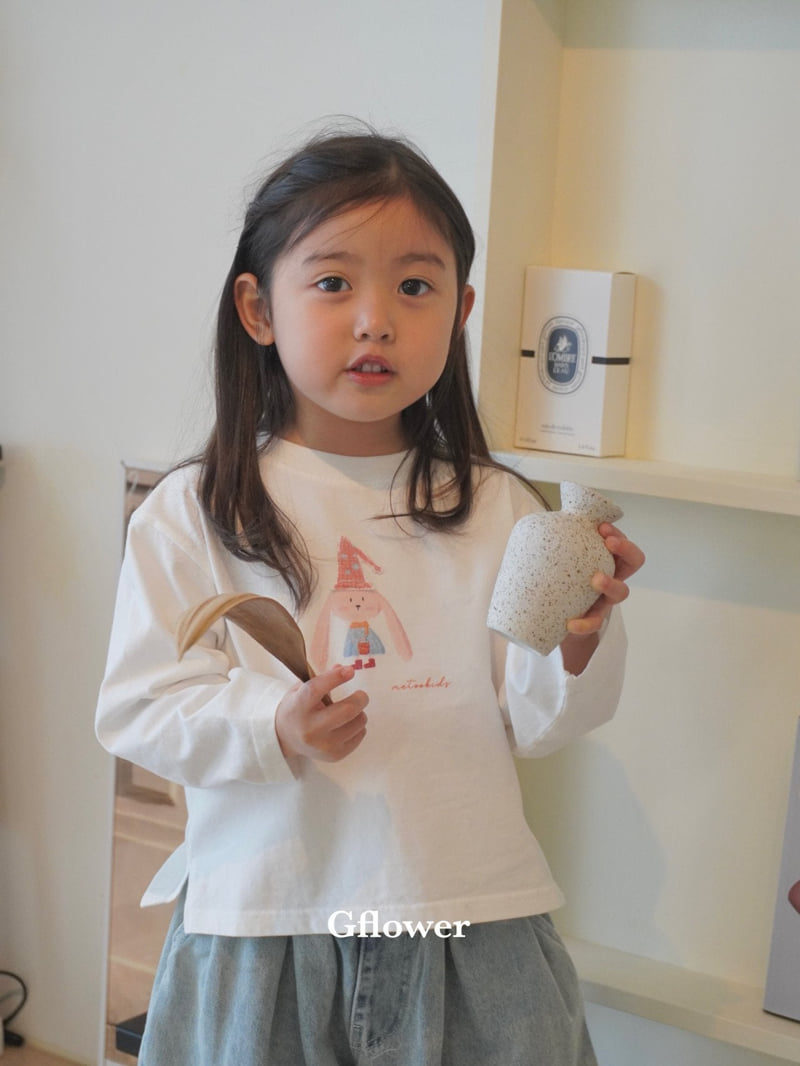 G Flower - Korean Children Fashion - #magicofchildhood - Patch Rabbit Tee - 2
