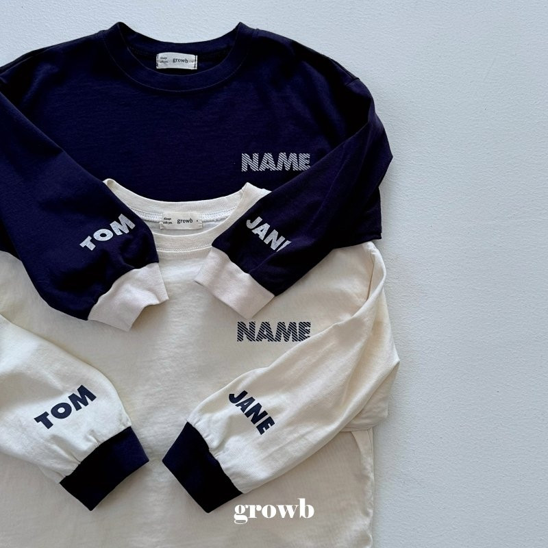 Grow B - Korean Children Fashion - #childofig - Name Tee