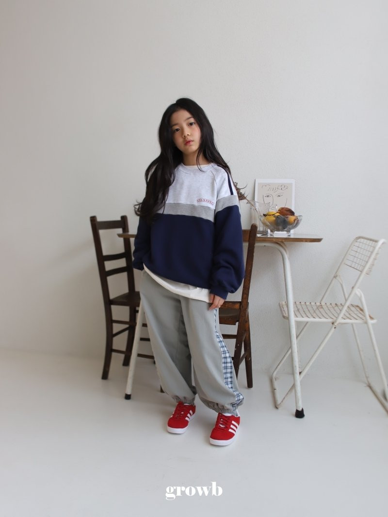 Grow B - Korean Children Fashion - #childofig - Check Jogger Pants - 10
