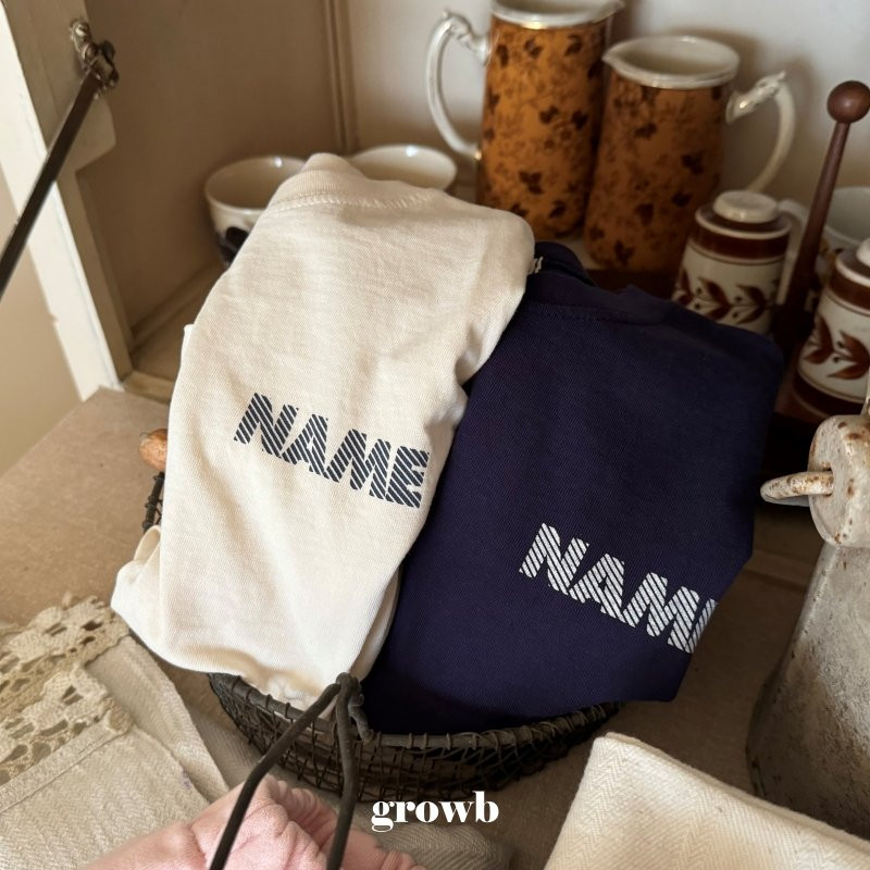 Grow B - Korean Children Fashion - #designkidswear - Name Tee - 4
