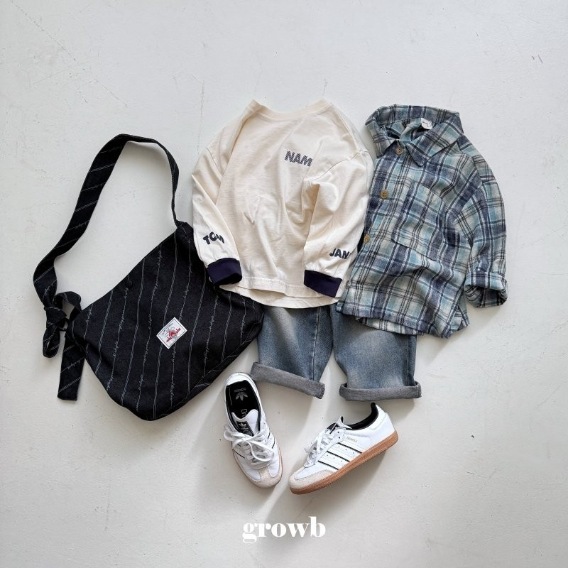 Grow B - Korean Children Fashion - #kidsshorts - Brush Denim Pants - 6