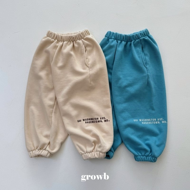 Grow B - Korean Children Fashion - #kidzfashiontrend - Address Jogger Pants
