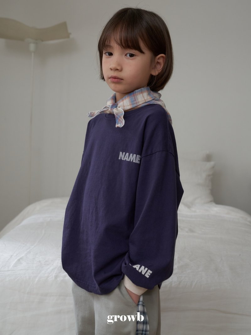 Grow B - Korean Children Fashion - #littlefashionista - Name Tee - 10