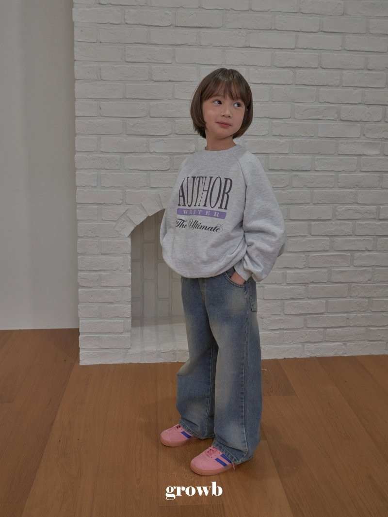 Grow B - Korean Children Fashion - #littlefashionista - Brush Denim Pants - 10