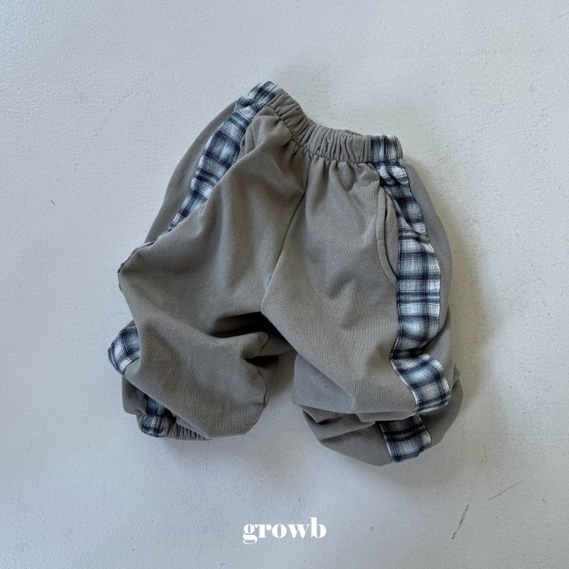 Grow B - Korean Children Fashion - #littlefashionista - Check Jogger Pants - 3