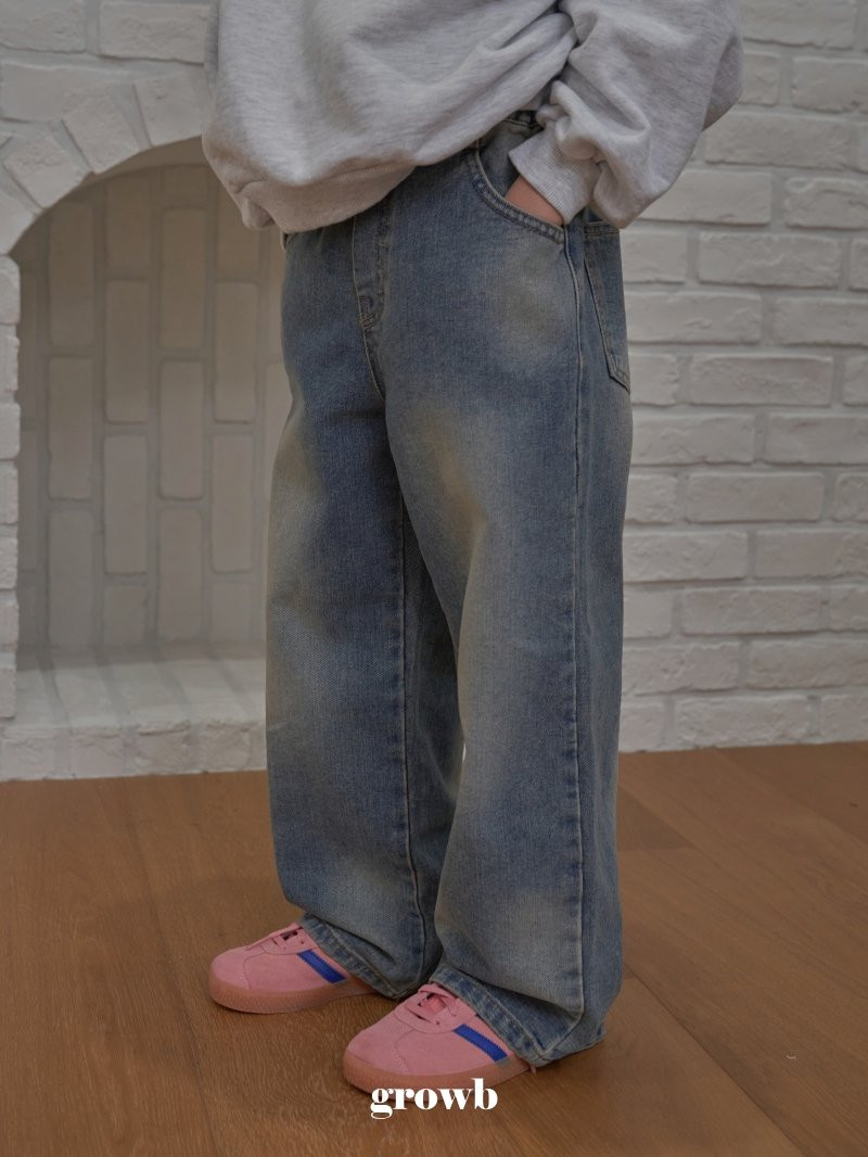 Grow B - Korean Children Fashion - #magicofchildhood - Brush Denim Pants - 11