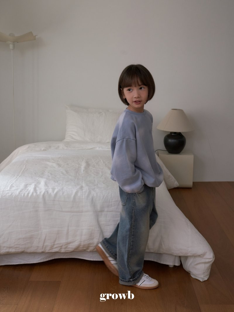 Grow B - Korean Children Fashion - #minifashionista - Brush Denim Pants - 12