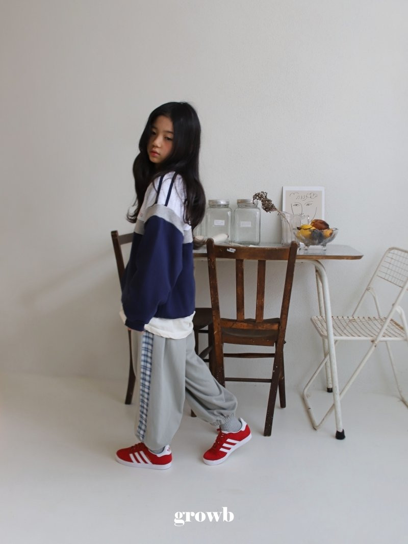 Grow B - Korean Children Fashion - #stylishchildhood - Check Jogger Pants - 9