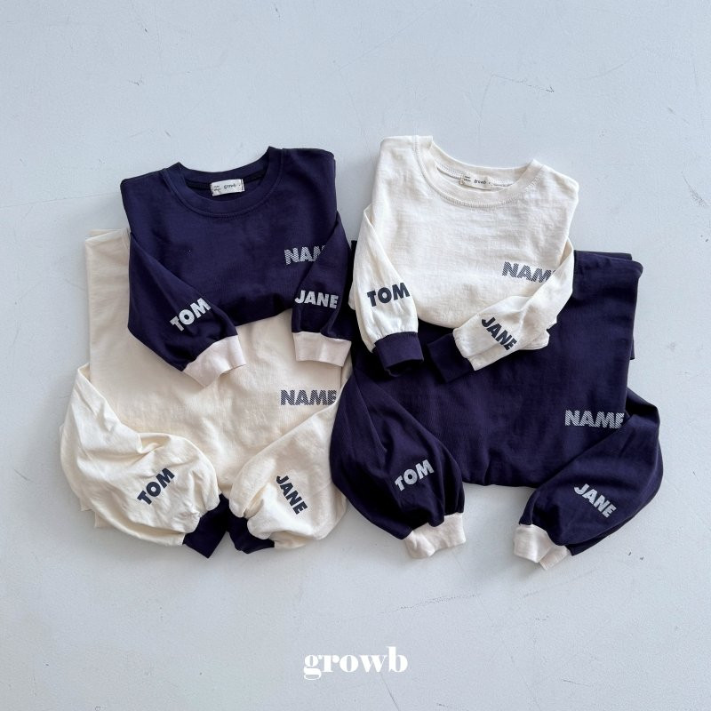 Grow B - Korean Women Fashion - #momslook - Adult Name Tee - 5