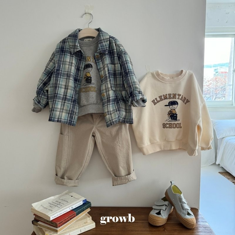 Grow B - Korean Women Fashion - #momslook - Adult School Sweatshirts - 9