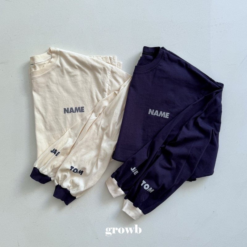 Grow B - Korean Women Fashion - #momslook - Adult Name Tee - 4