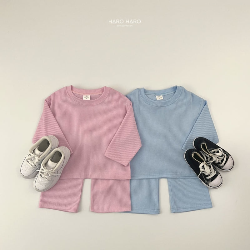 Haro Haro - Korean Children Fashion - #Kfashion4kids - Berry Ribbed Top Bottom Set - 11