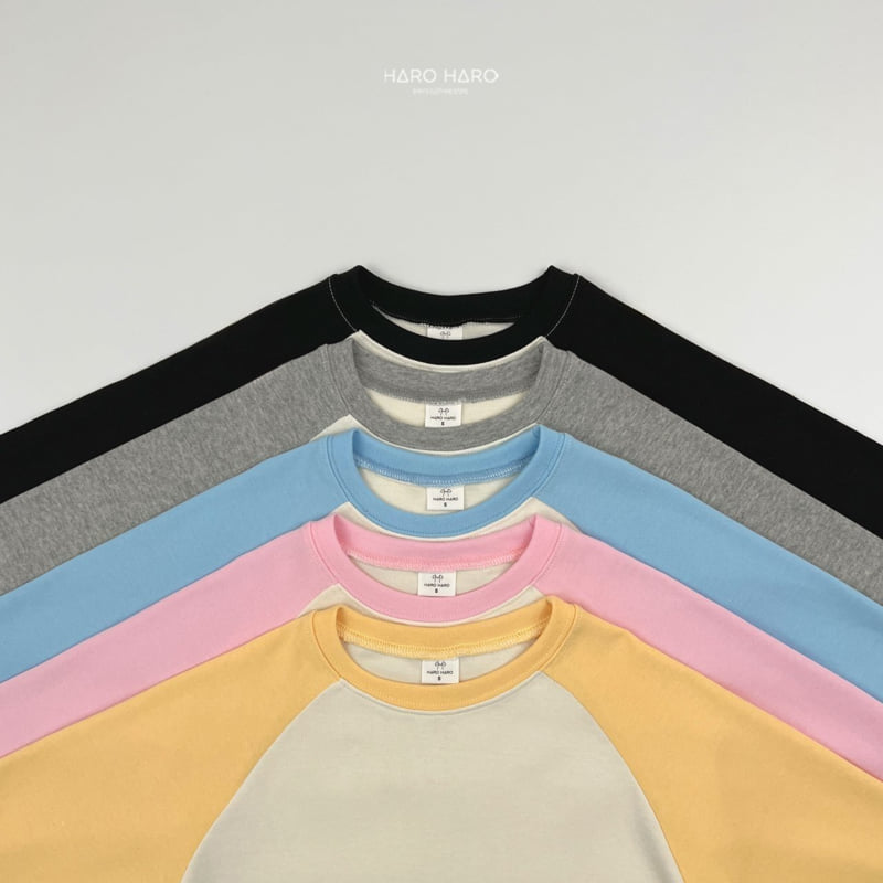 Haro Haro - Korean Children Fashion - #childofig - Cream Raglan Tee - 6