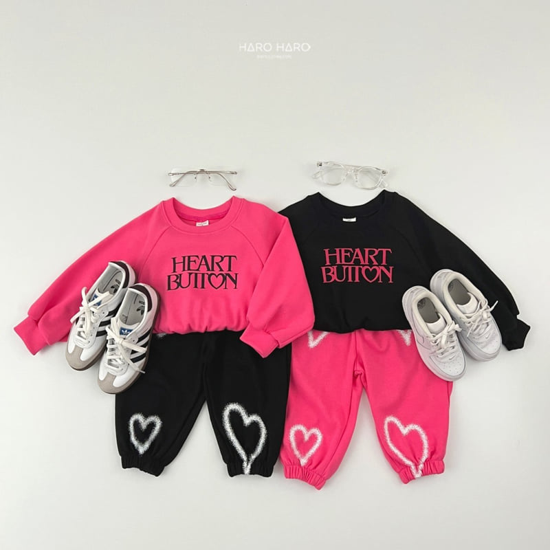 Haro Haro - Korean Children Fashion - #childofig - Heart Button Sweatshirts - 11