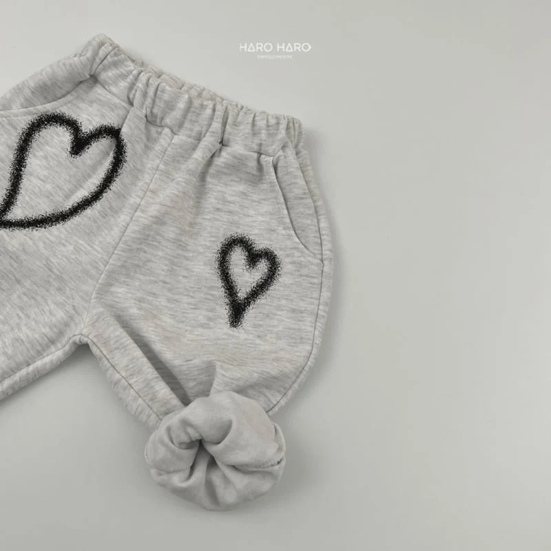 Haro Haro - Korean Children Fashion - #childofig - Spray Heart Jogger Pants - 8