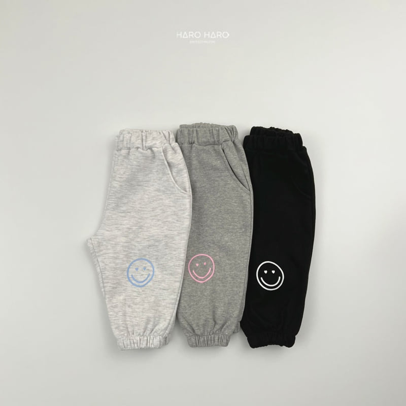 Haro Haro - Korean Children Fashion - #childofig - Heart Smile Jogger Pants - 10