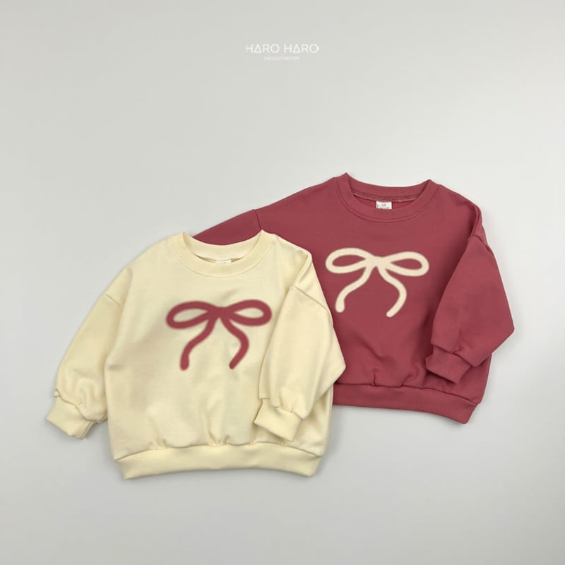 Haro Haro - Korean Children Fashion - #childrensboutique - Printing Ribbon Sweatshirts - 3