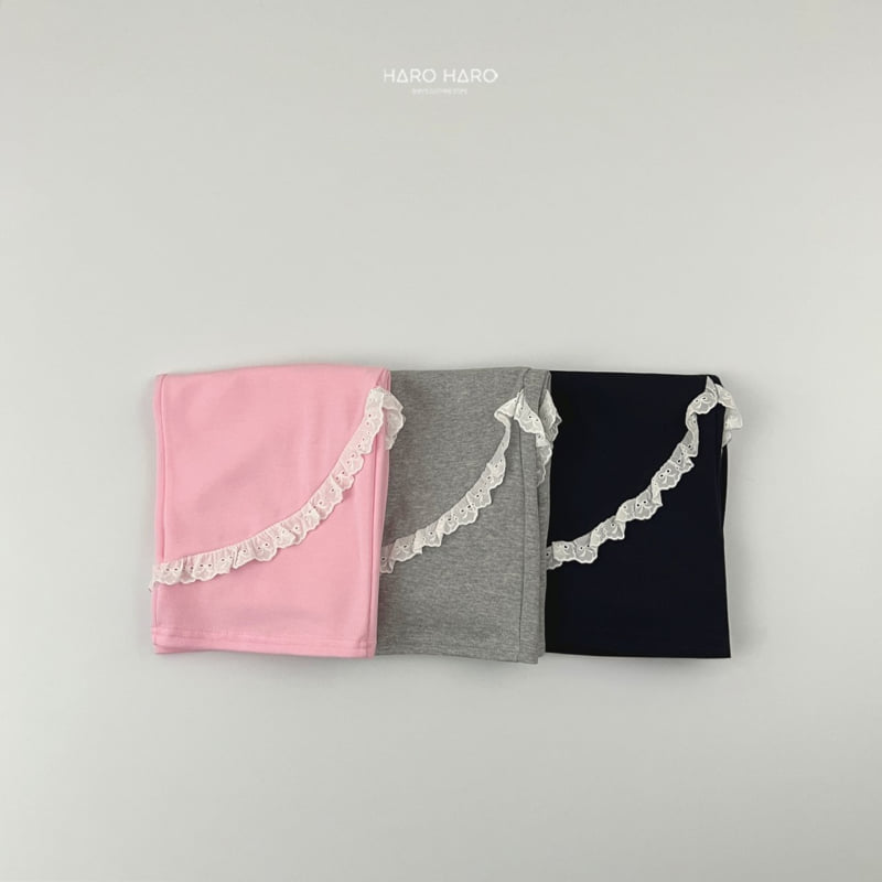 Haro Haro - Korean Children Fashion - #designkidswear - Ribbon Lace Wide Pants - 11