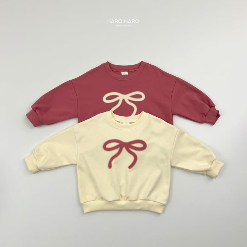 Haro Haro - Korean Children Fashion - #childrensboutique - Printing Ribbon Sweatshirts - 4