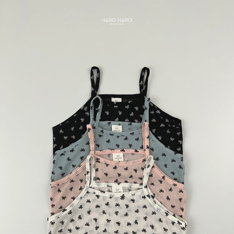 Haro Haro - Korean Children Fashion - #childrensboutique - Ribbon Ribbed Bustier - 4