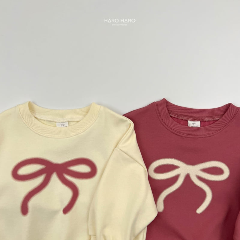 Haro Haro - Korean Children Fashion - #discoveringself - Printing Ribbon Sweatshirts - 5