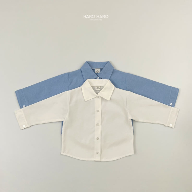 Haro Haro - Korean Children Fashion - #discoveringself - Crown Oxford Shirt - 3