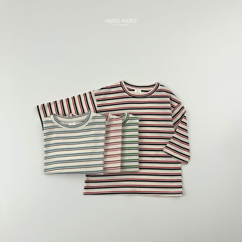 Haro Haro - Korean Children Fashion - #discoveringself - Retro Stripe Tee - 7