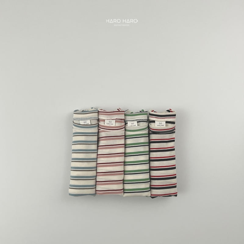 Haro Haro - Korean Children Fashion - #fashionkids - Retro Stripe Tee - 8