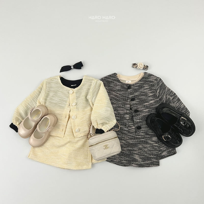 Haro Haro - Korean Children Fashion - #kidsshorts - Coco Tweed Jacket - 11