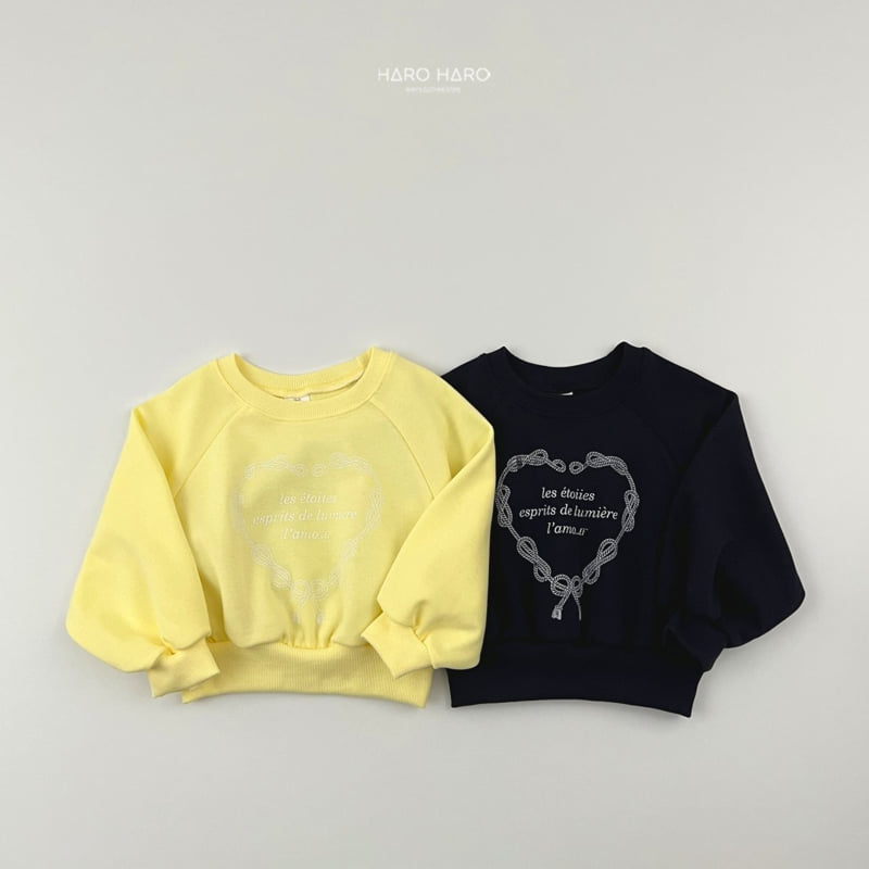 Haro Haro - Korean Children Fashion - #fashionkids - Chain Heart Sweatshirts - 4