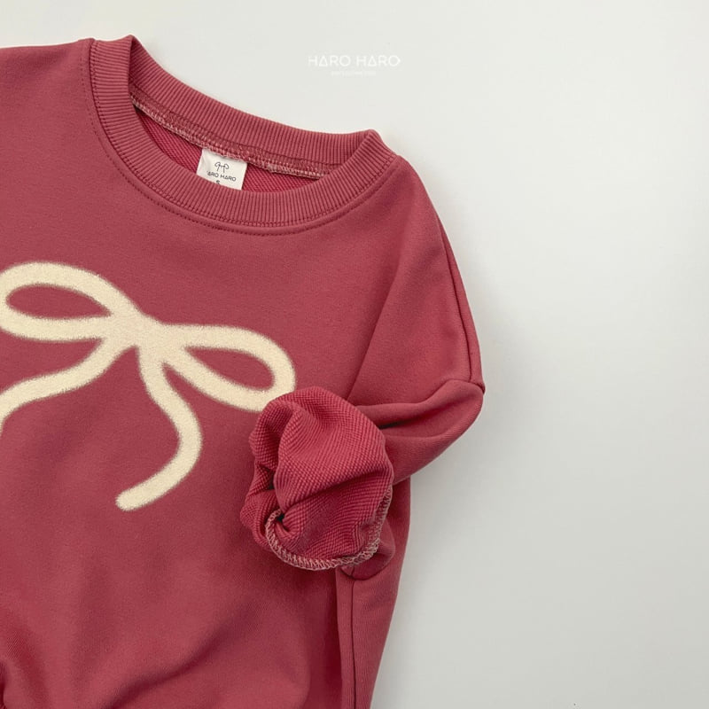 Haro Haro - Korean Children Fashion - #kidsshorts - Printing Ribbon Sweatshirts - 7
