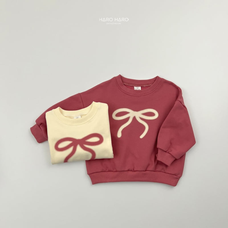 Haro Haro - Korean Children Fashion - #kidsstore - Printing Ribbon Sweatshirts - 8