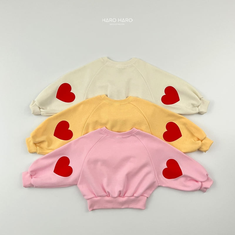 Haro Haro - Korean Children Fashion - #kidsstore - Heart Pan Pan Sweatshirts - 3
