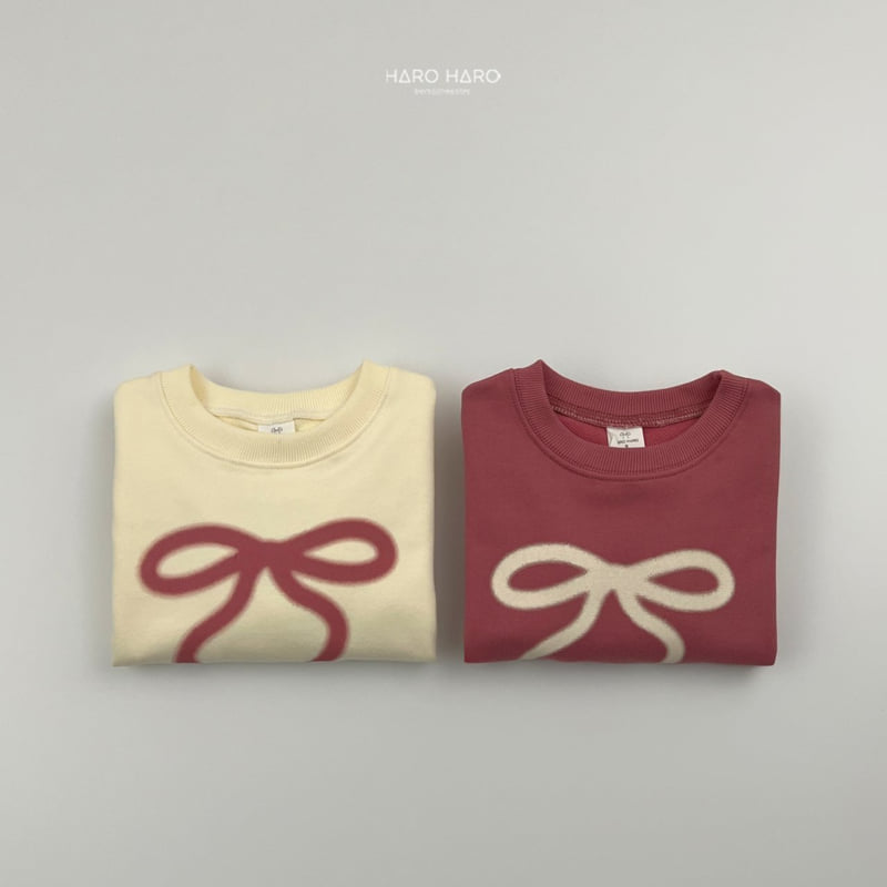 Haro Haro - Korean Children Fashion - #kidzfashiontrend - Printing Ribbon Sweatshirts - 9