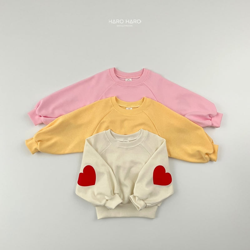 Haro Haro - Korean Children Fashion - #kidsstore - Heart Pan Pan Sweatshirts - 4