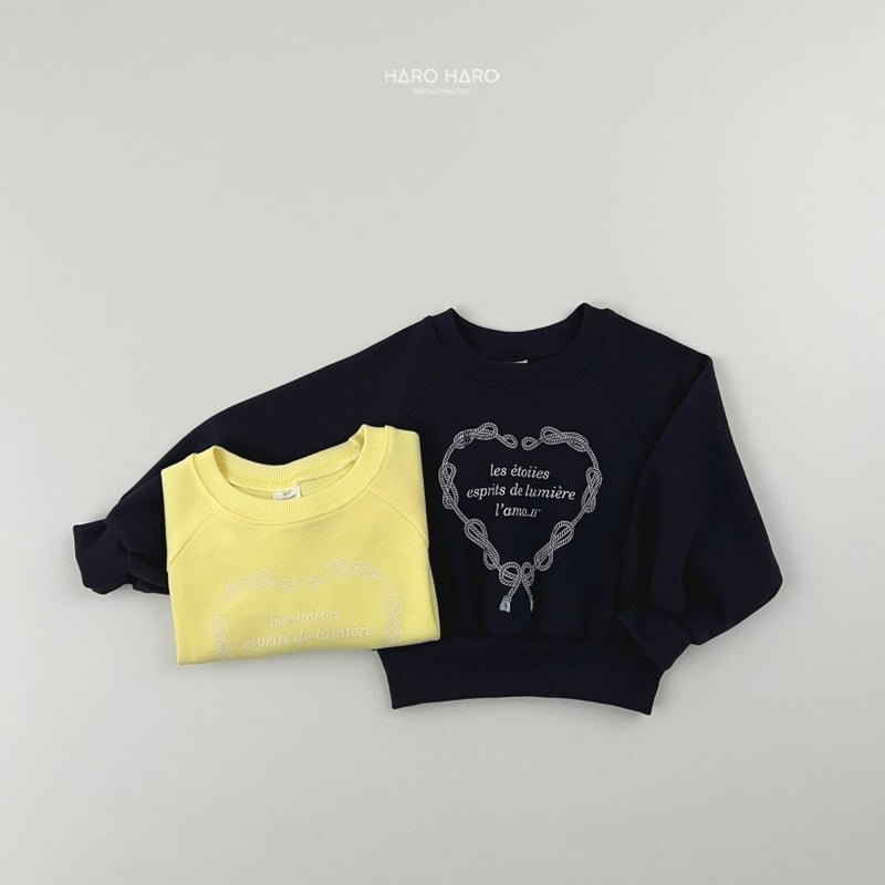 Haro Haro - Korean Children Fashion - #littlefashionista - Chain Heart Sweatshirts - 8