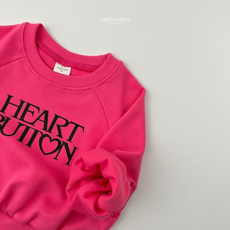 Haro Haro - Korean Children Fashion - #littlefashionista - Heart Button Sweatshirts - 7